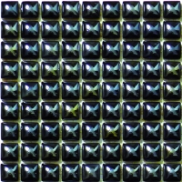 Mozaika sklo smaltová černá 15/300x300x8